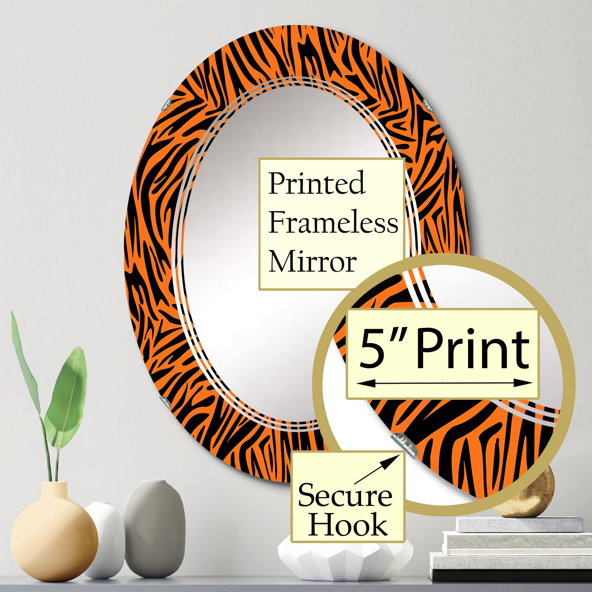 【✧⁎*Shop Radiant*+˚✧₊様】／両面・画像持込で正方形▶300枚 Amazon.com: DesignQ Orange and Black Zebra Skin- Vanity